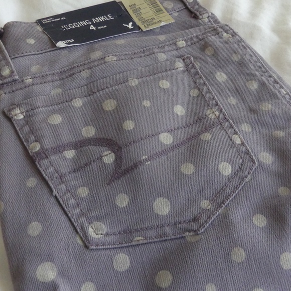 Polka Dot AMERICAN EAGLE Skinny Ankle Jean - Picture 2 of 8